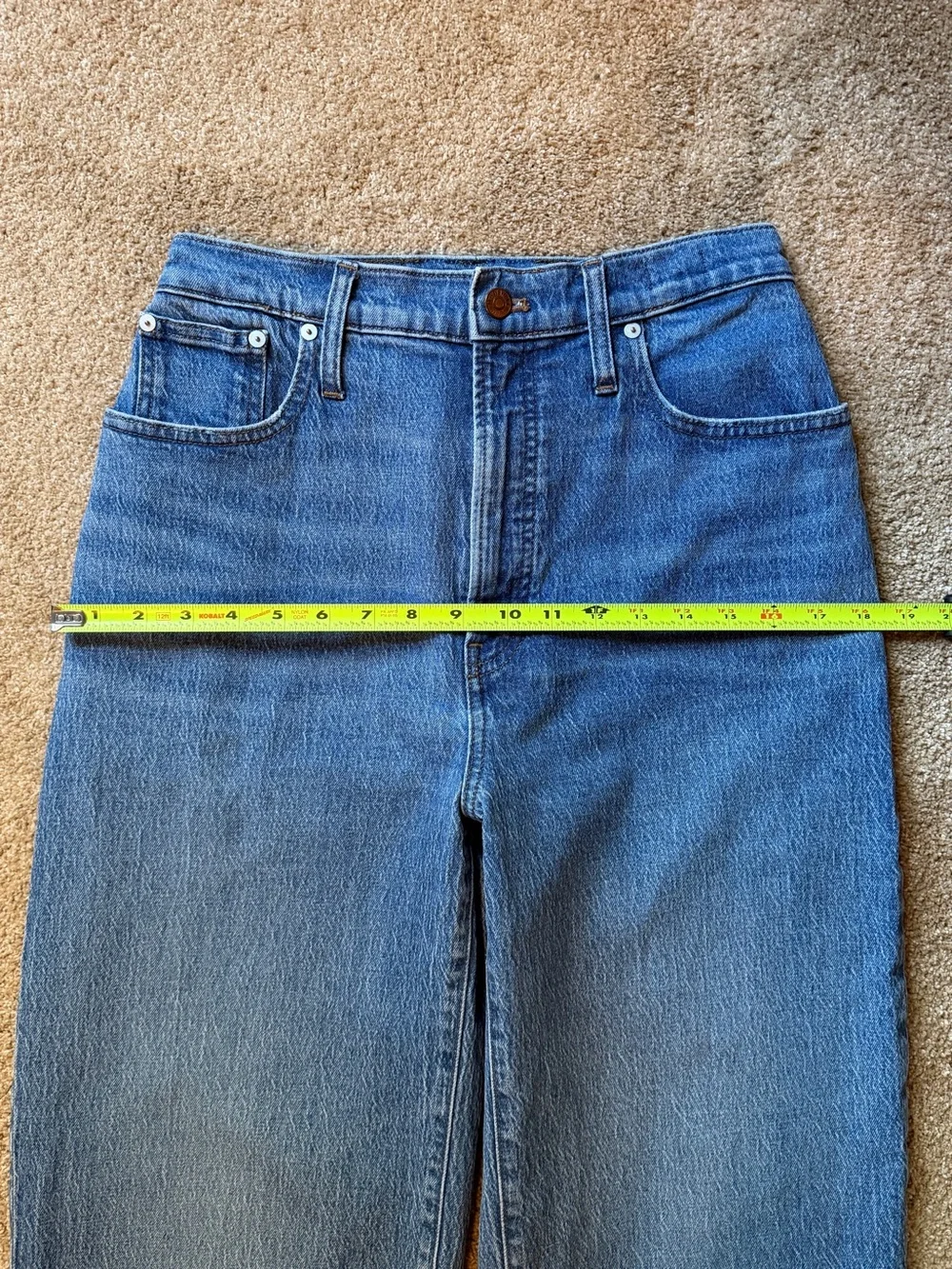 Madewell Perfect Vintage Wide Leg Crop Jeans 30T Tall Cresslow Wash